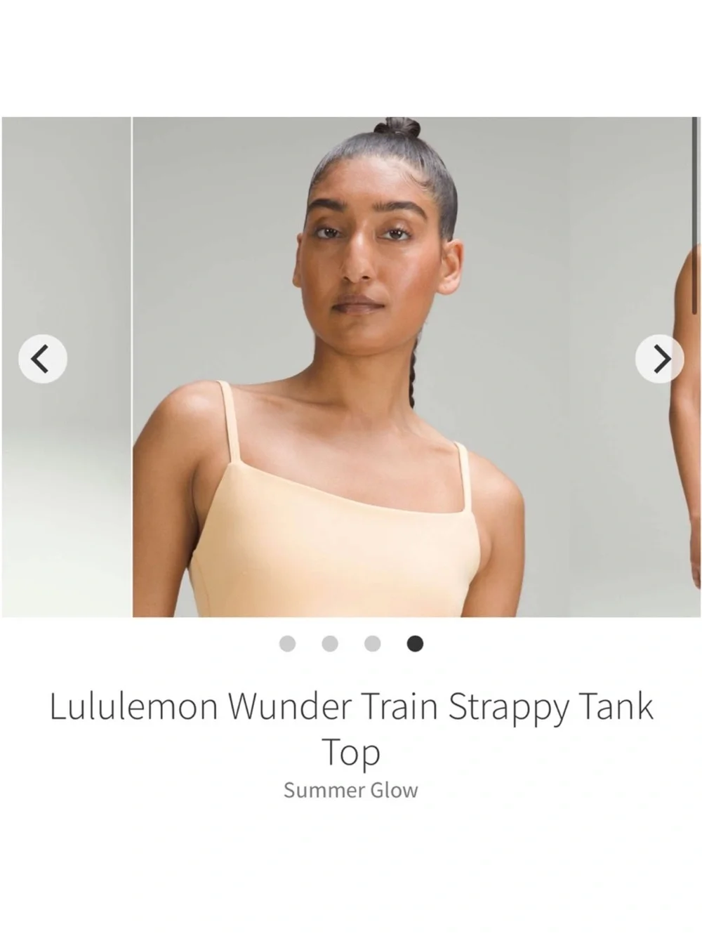 Lululemon Wunder Train Strappy Tank Top Summer Glow Sz 6
